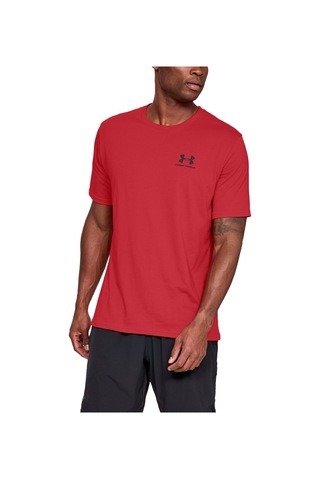 Under Armour Erkek Ua Sportstyle Left Chest Kısa Kollu Tişört 1326799-600 Kırmızı
