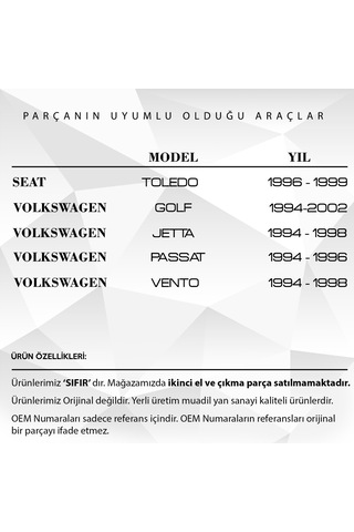 Volkswagen Passat, Golf, Seat Toledo İçin Motor Hava Hortumu