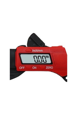 Plastik Elektronik Dijital Kalınlık Ölçer Profesyonel İnşaat Aletleri Kırmızı