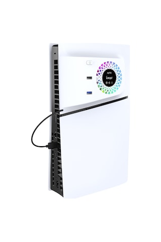 Ps5 Slim İpega İçin Pg-p5s019 Sıcaklık Kontrolü Soğutma Fanı Yüz Kapağı Soğutucu + Rgb Işıklı Usb Hub