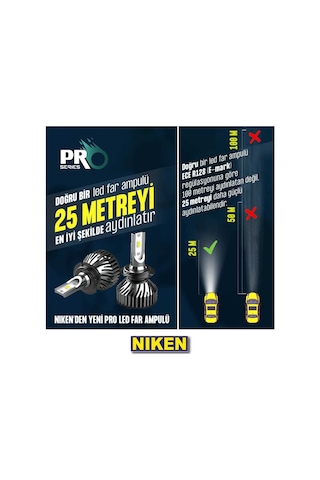 9012 Hır2 Led Xenon Far Aydınlatma Seti Şimşek Etkili Niken Pro 6400Lm