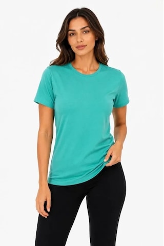 Valensdesign Basic Tişört Bisiklet Yaka Kısa Kol Günlük Yazlık Slim Fit T-shirt - Su Yeşili