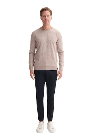 Cazador Premium Slim Fit Viskon Karışımlı Bisiklet Yaka Kazak-33220 Bej Melanj