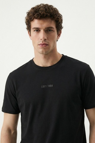 Loft Lf2042271 Erkek Kısa Kol T-shirt Siyah