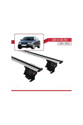 Audi A4 B5/8d 1994-2000 Arası İle Uyumlu Ace-4 Ara Atkı Tavan Barı Gri