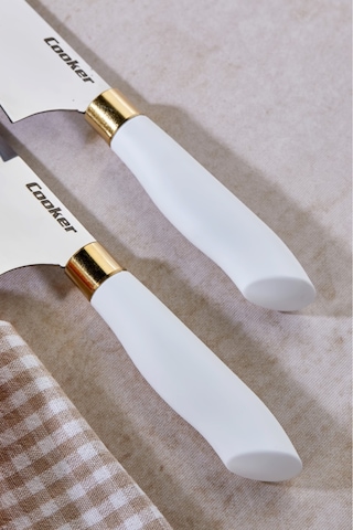 Cooker Lüx Model Paslanmaz Çelik Şef Bıçağı Beyaz Ckr3312 1 Adet Çelik