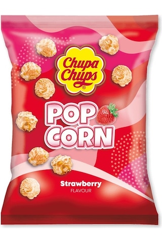 Chupa Chups Pop Corn Strawberry - Çilek Aromalı Patlamış Mısır 90 Gr