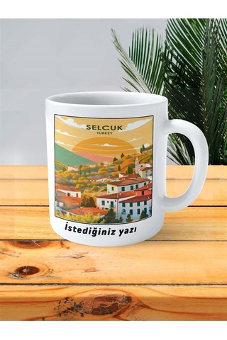 Selçuk Baskılı Kupa Bardak Kişiye Özel Desen Çok Renkli