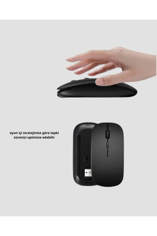 Kablosuz Mouse Anlık Dpı Geçişi, Gelişmiş Sensör, Hassas Ve Akıcı Kontrol Najmaddin