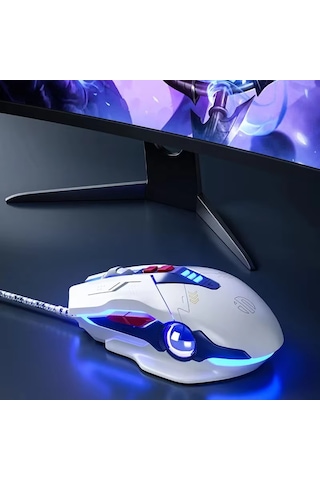 Inphic W9p Parlayan Bilgisayar Oyun Kablolu Fare Sesli Sürüm Diğer