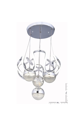 Raın 4 Top Krom Avize Krom