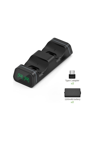 Xbox Series S X Oyun Kolu Dock Wireless Controller Şarj Istasyonu Göstergeli 1200 Mah