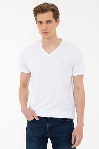 Pierre Cardin Slim Fit Basic V Yaka T-shirt Çok Renkli