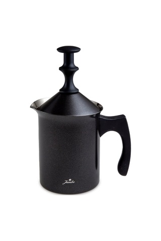 Jumbo Timeless Venti Siyah Çelik Süt Köpürtücü 400 Ml
