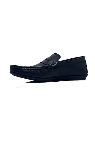 Golden Shoes Siyah Hakiki Deri Günlük Erkek Loafer Ayakkabı Siyah