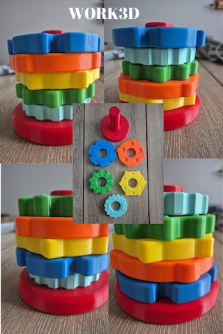 Montessori Renk Dizme Oyuncağı - Eğlenirken Öğretin