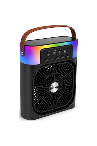 Işıklı Fan 5005 Siyah