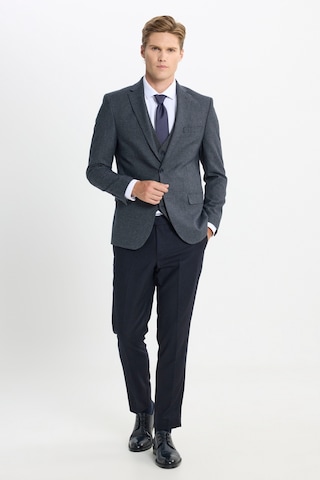 Ac&Co / Altınyıldız Classics Erkek Antrasıt Slim Fit Dar Kesim Mono Yaka Kaz Ayağı Desenli Kapak Cepli Yelekli Takım Elbise Antrasıt Antrasit