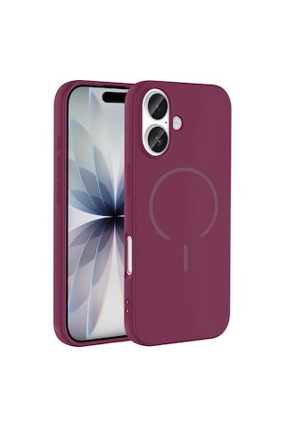 Zore Apple iPhone Uyumlu 17 Kılıf M-safe Şarj Özellikli Zore Meta Kapak - Pembe