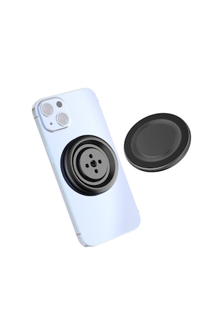 Kosona İphone 15/14/13/12 Magsafe Uyumlu Aluminyum Manyetik Telefon Tutucu, 1/4 Vida Deligi İle Dayanıklı Tasarım Siyah