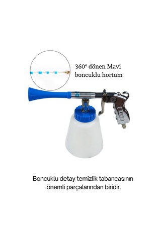 Detay Temizlik Tabancası Boncuklu Hortum-kılcal Hortum-borazan