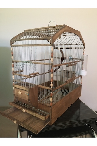 Naturbird Kavisli Çatı Ahşap Kuş Kafesi
