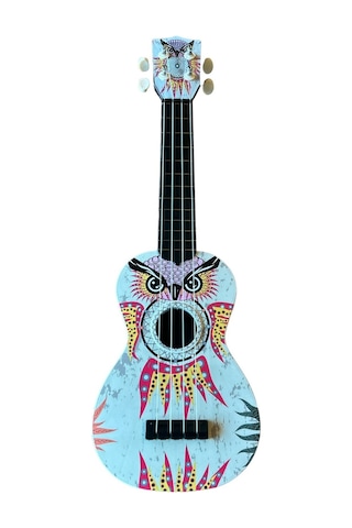 Soprano Ukulele Baykuş Desen Kapak