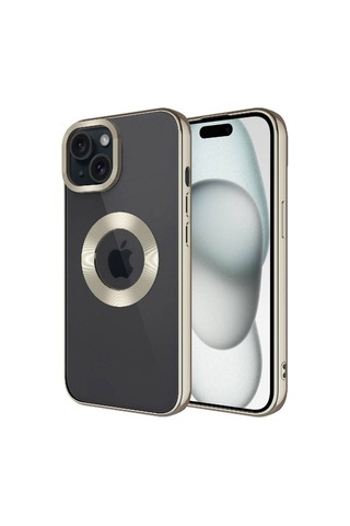Noktaks - Apple Uyumlu iPhone 15 - Kılıf Kamera Korumalı Tatlı Sert Omega Kapak - Titanyum