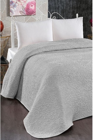 Emboss Çeyizlik Çift Kişilik Battaniye Gri