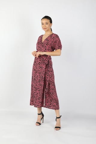 Kadın Viskon Pembe Elbise Pembe