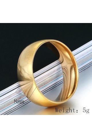 6 Mm Bombeli Çelik Alyans Çifti Söz Yüzükleri Cl10