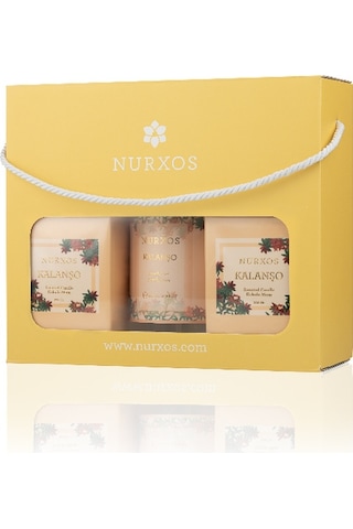 Nurxos 9685 Kalanşo Kutulu 2 Adet Kokulu Mum + Freshener Oda Spreyi