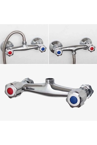 Cbtx Duvar İçi Çift Kontrol Sıcak Ve Soğuk Su Musluk Banyo Mikser Vanası Duş Bataryası, Özellikler: Köşeli Çok Renkli