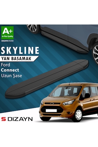 S-dizayn Ford Connect Uzun Şase Skyline Siyah Yan Basamak 203 Cm 2002-2014 A+ Kalite