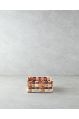 Square Kağıt Ip Sepet Kahve Genel