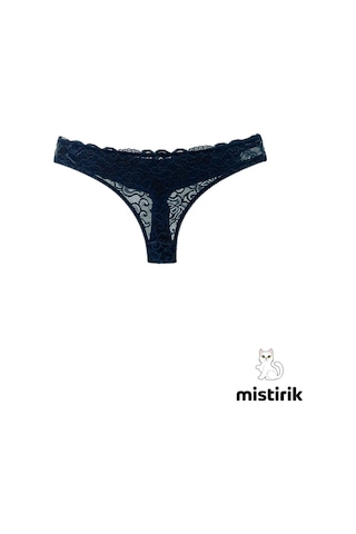 Masara Model Tanga Desenli Ve Esnek Spor Külot Lacivert Renk Lacivert