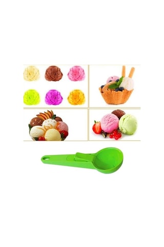 Büro Ev Ofis Mutfağı İçin Plastik Mandallı Kolay Kelçe Dondurma Servis Sunum Kaşığı Diğer