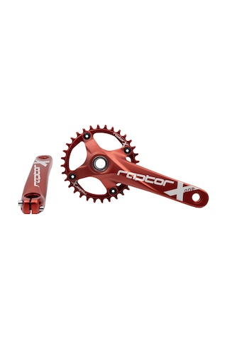 Bike Sky Raptor 32t Kırmızı Tekli Aynakol Mtb Dağ Bisikleti Krank, Alüminyum, Kırmıızı