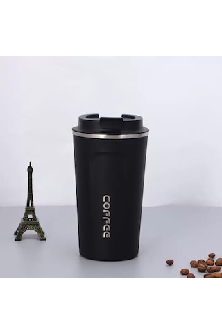 Samdoo 510ml Siyah 304 Çelik Vakumlu Termos Bardak, Dışarıda, Arabada Kullanıma Uygun, Isı Saklama Özelliği, Stokta Var Siyah