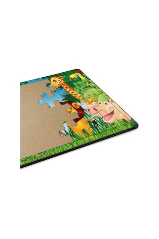 Aslan Kıral Ve Arkadaşları  3-9 Yaş Için 24 Parçalı Ahşap Puzzle