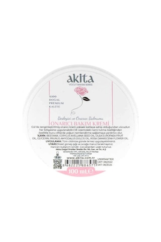 Akita Doğal Onarıcı Besleyici Balmumu Gül 100 ML