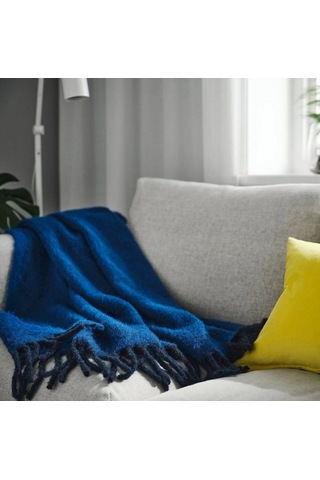 Ikea Klıppoxel Polar Koltuk Örtüsü Tek Kişilik 130 X 170 Cm Iki Renkli Mavi