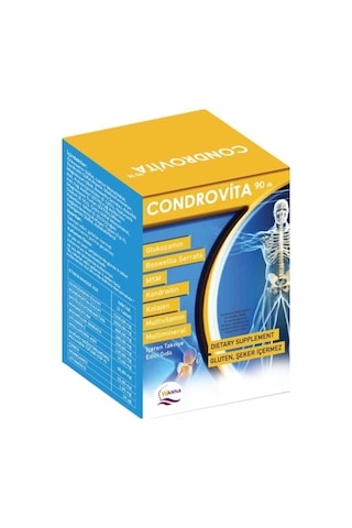 Condrovıta Tablet, Glukozamin, Kondroitin, Msm, Boswellıa Serrata, Kolajen, Multivitamin Ve Multimineral İçeren Takviye Edici Gıda 90 Tablet