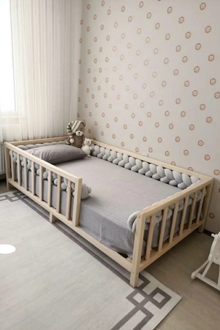 Asel Montessori Yatak Doğal Masif Çam Karyola 90x190 Yatak Uyumlu