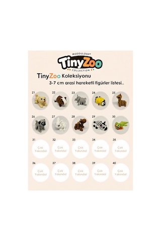 30 Lu Hareketli Hayvan Figürü Seti Eğitici Ve Eğlenceli Tinyzoo Oyuncak