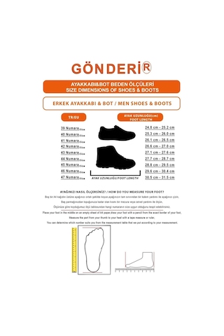 Gönderir Gön Hakiki Deri Fermuarlı Erkek Bot 01791