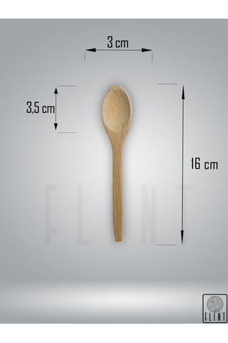 Gürgen El Yapımı Tahta Ahşap Mama Bal Reçel Kaşığı 6'lı 16cm