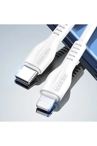 Dux Ducis Apple, Uyumlu iPhone 20w Hızlı Şarj Apple, Uyumlu iPhone 14 13- 1211 Şarj Kablosu 1metre- 5775 Standart