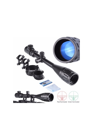 Tr-Nikula 6-24x50 Aoe  Dürbünü Çift Işık Kırmızı Yeşil Kaynaklı Siyah