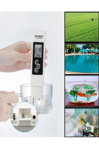 Tds&ec Metre Su Ölçme Termometre Kaliteli Su İletkenlik Test Cihazı Topraksız Tarım